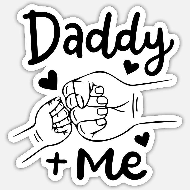 papa moi - Sticker taille S (10 x 10 cm) - blanc mat