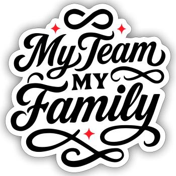 Team Familie Für immer - Sticker Größe S (10 x 10 cm) - Mattweiß - Vorne