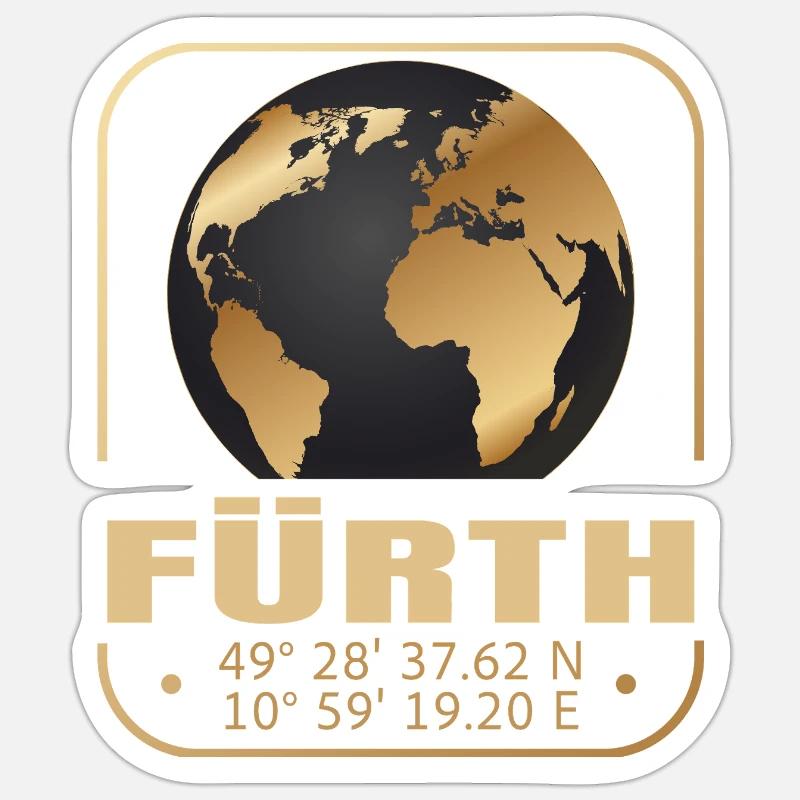 Fürth - Sticker Größe S (10 x 10 cm) - Mattweiß