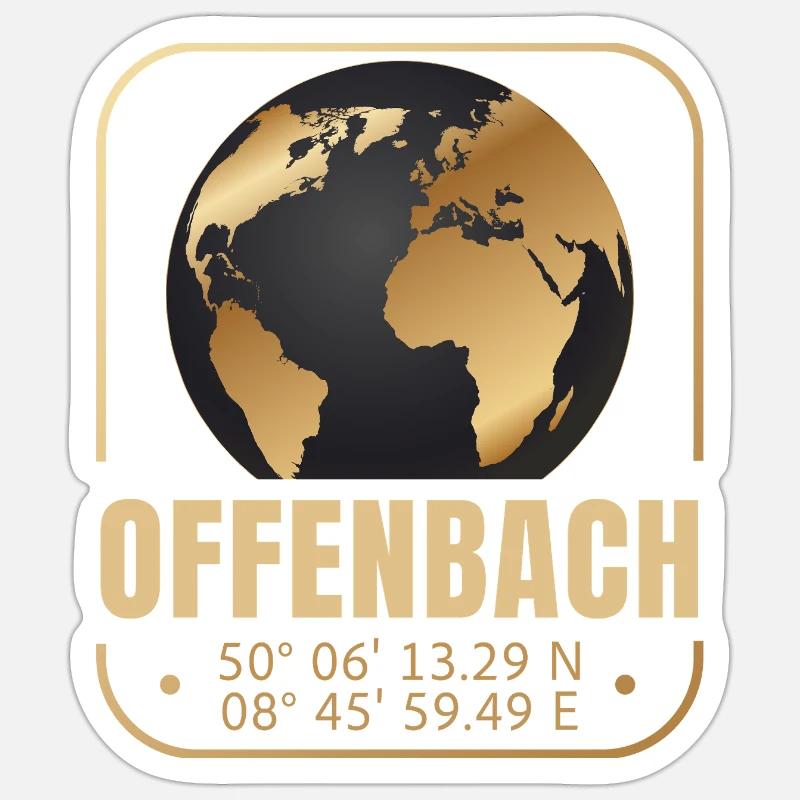 Offenbach - Sticker Größe S (10 x 10 cm) - Mattweiß