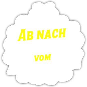 Ab Nach Malle Spruch Party - Sticker Größe S (10 x 10 cm) - Mattweiß - Vorne
