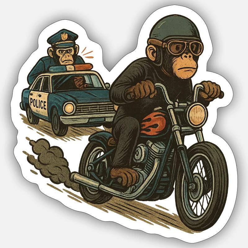 Chase - Sticker size S (10 x 10 cm) - white matte