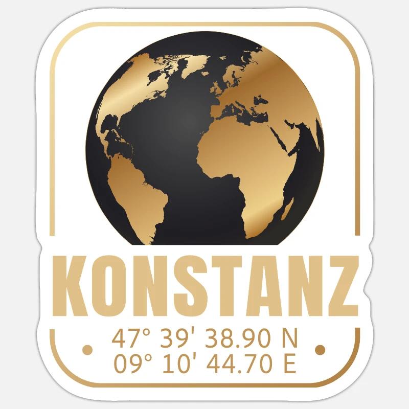 Konstanz - Sticker Größe S (10 x 10 cm) - Mattweiß