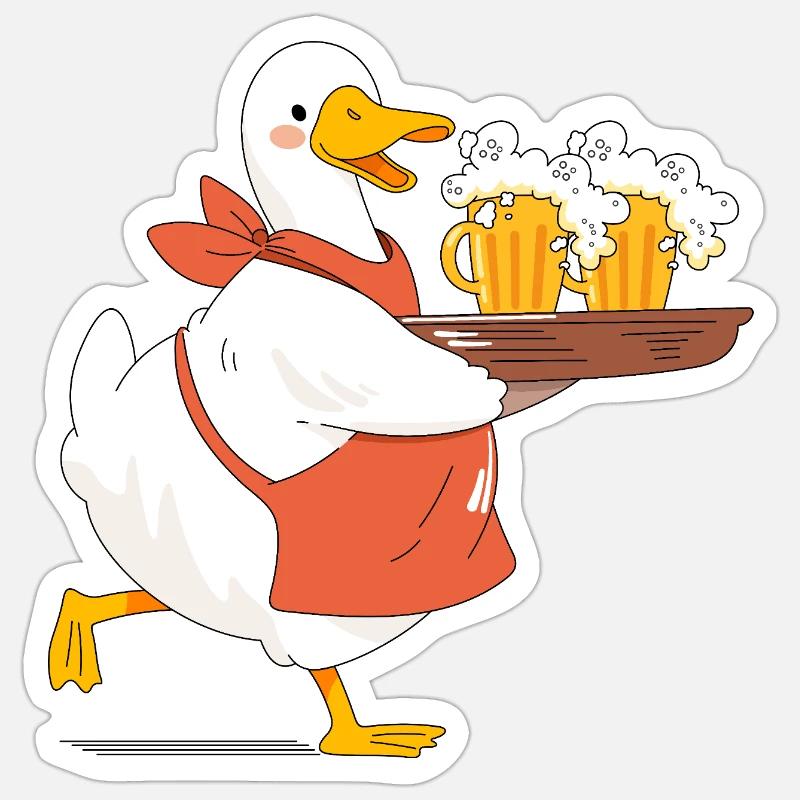 Gäns der kellner Sticker Größe S (10 x 10 cm)