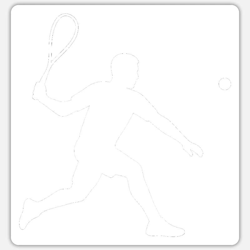 Squash player playing squash Sticker size S (10 x 10 cm)