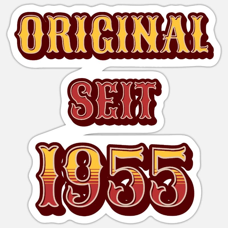 ORIGINAL SEIT 1955 - Sticker Größe S (10 x 10 cm) - Mattweiß