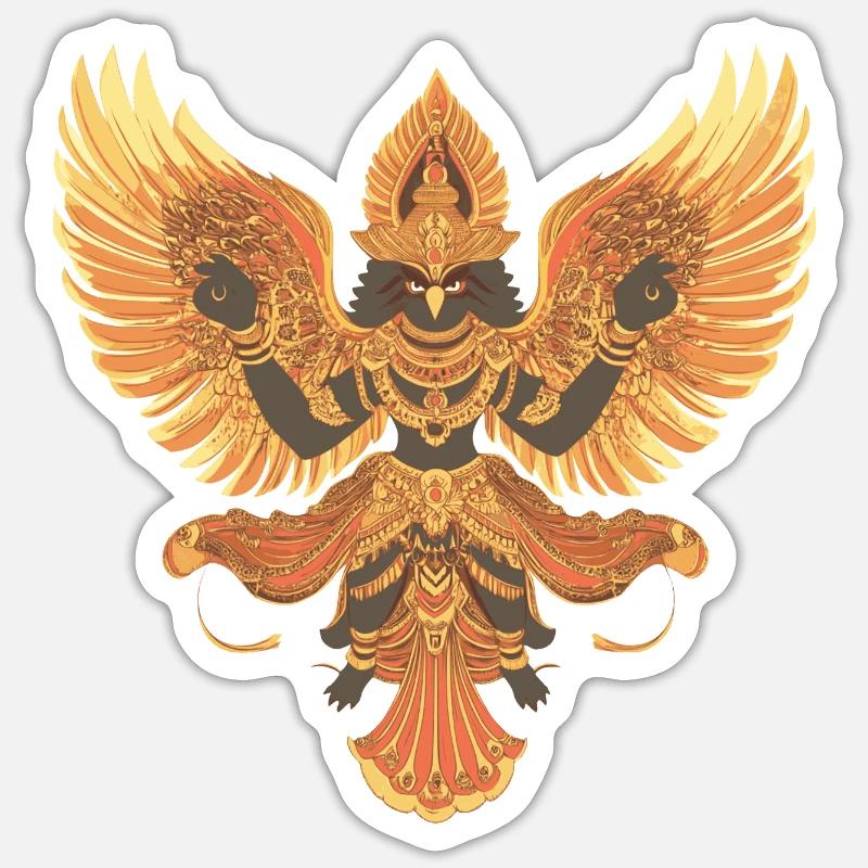 Garuda - Sticker size S (10 x 10 cm) - white matte