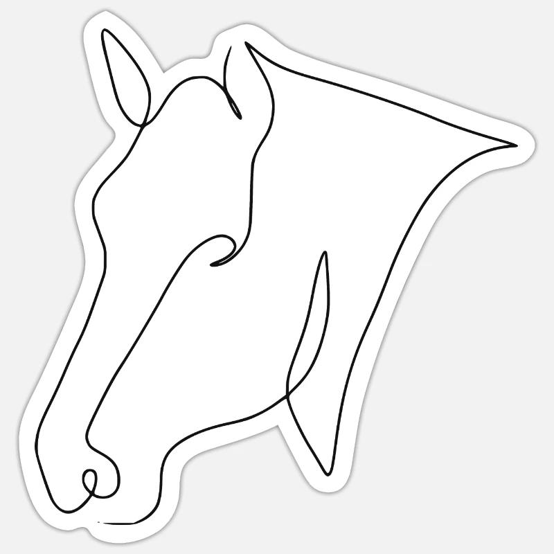 Minimal bangs black Sticker size S (10 x 10 cm)