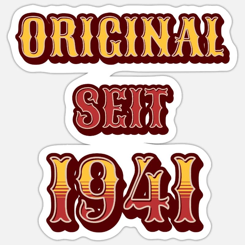 ORIGINAL SEIT 1941 - Sticker Größe S (10 x 10 cm) - Mattweiß