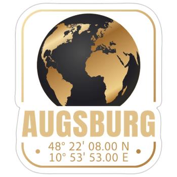 Augsburg - Sticker Größe S (10 x 10 cm) - Mattweiß - Vorne