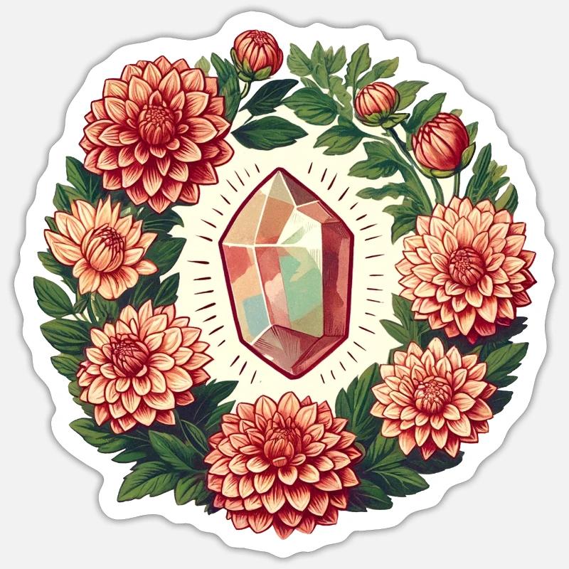 Gemstone - Sticker size S (10 x 10 cm) - white matte