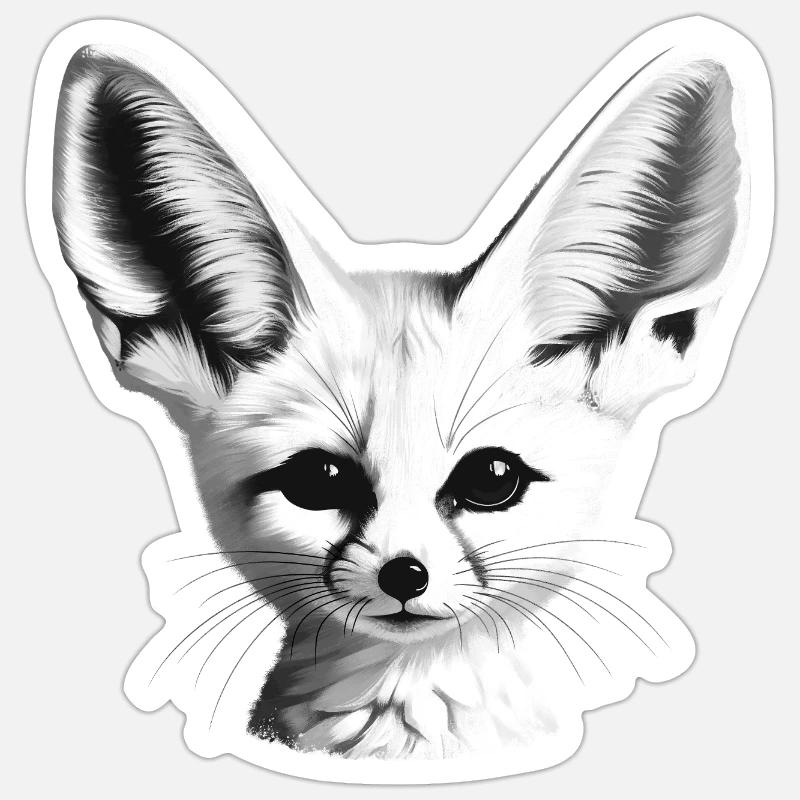 Fennek Sticker Größe S (10 x 10 cm)
