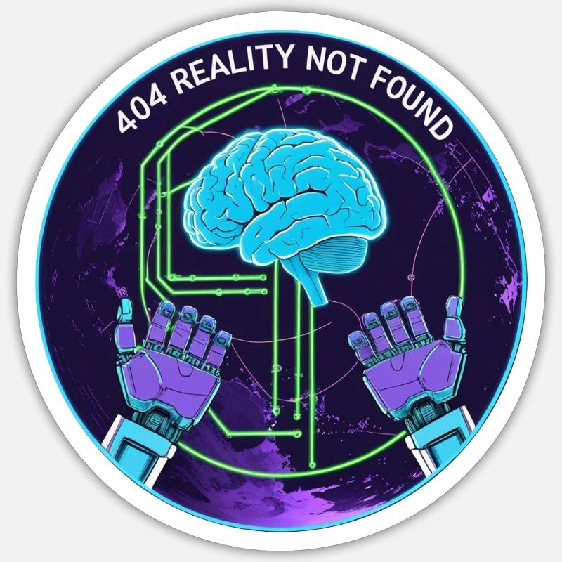 404 Error - Sticker size S (10 x 10 cm) - white matte