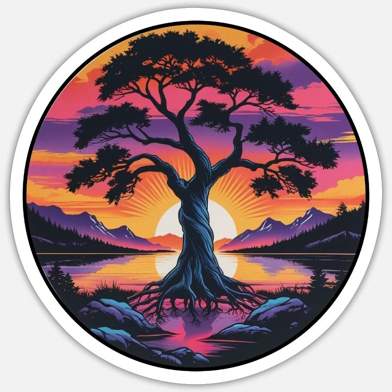 Soul Tree - Sticker Größe S (10 x 10 cm) - Mattweiß