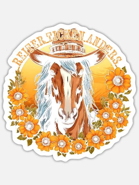 Reiter ticken anders - Sticker Größe S (10 x 10 cm) - Mattweiß