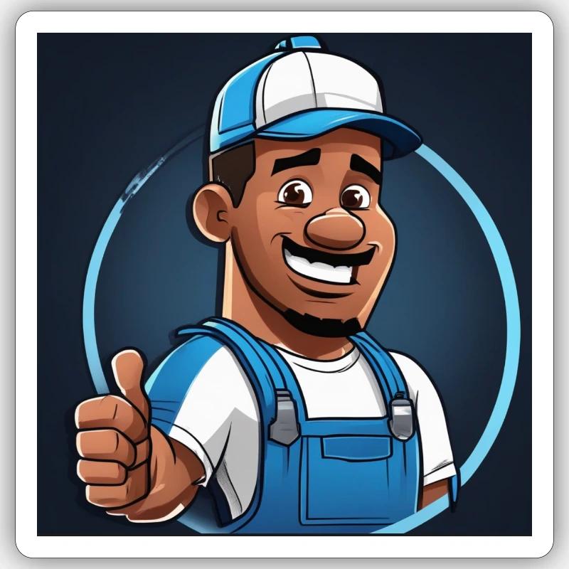 Conception drôle d’ouvrier de la construction Sticker taille S (10 x 10 cm)