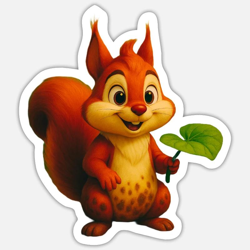 squirrel - Sticker size S (10 x 10 cm) - white matte