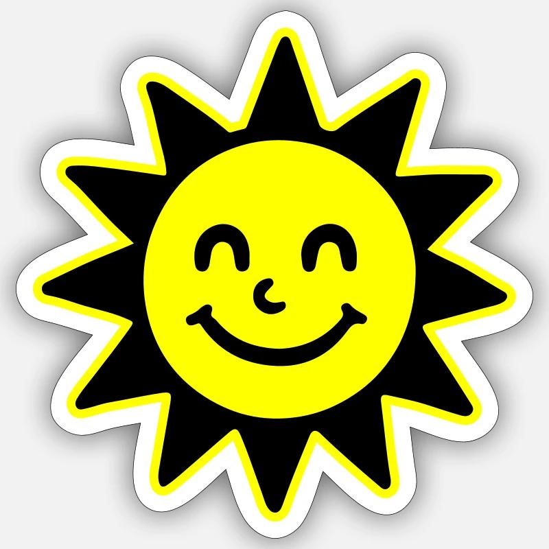 Sun Comic Summer - Sticker size S (10 x 10 cm) - white matte