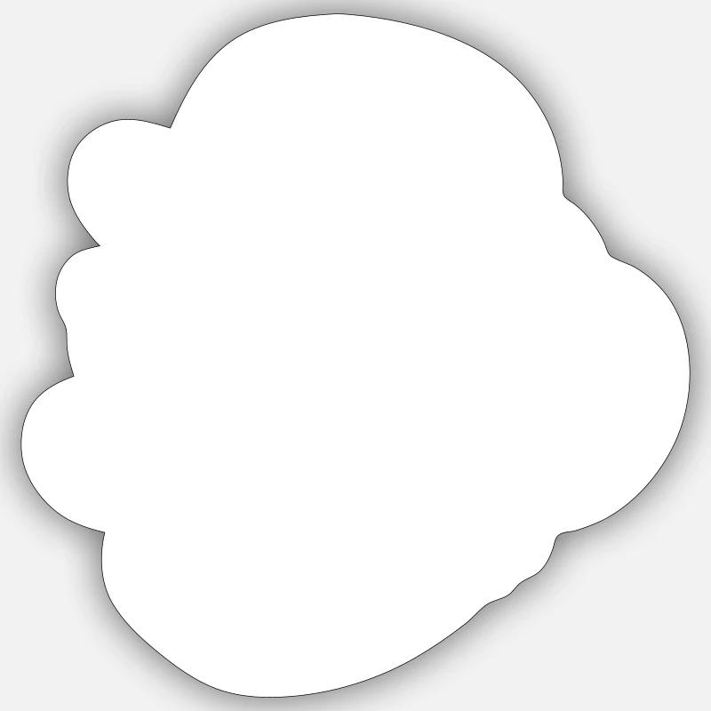 Moustache de Singe Drôle - Sticker taille S (10 x 10 cm) - blanc mat