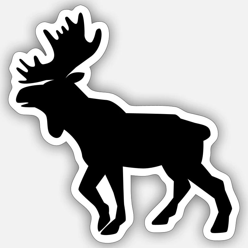 Moose Sticker Größe S (10 x 10 cm)