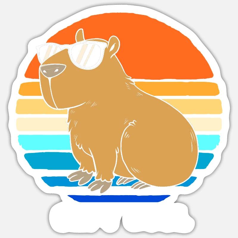 Capybara Capibara - Sticker size S (10 x 10 cm) - white matte