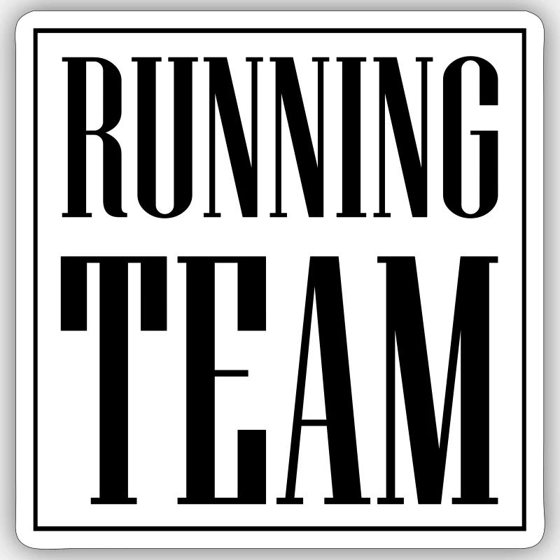 Running Team - Sticker size S (10 x 10 cm) - white matte
