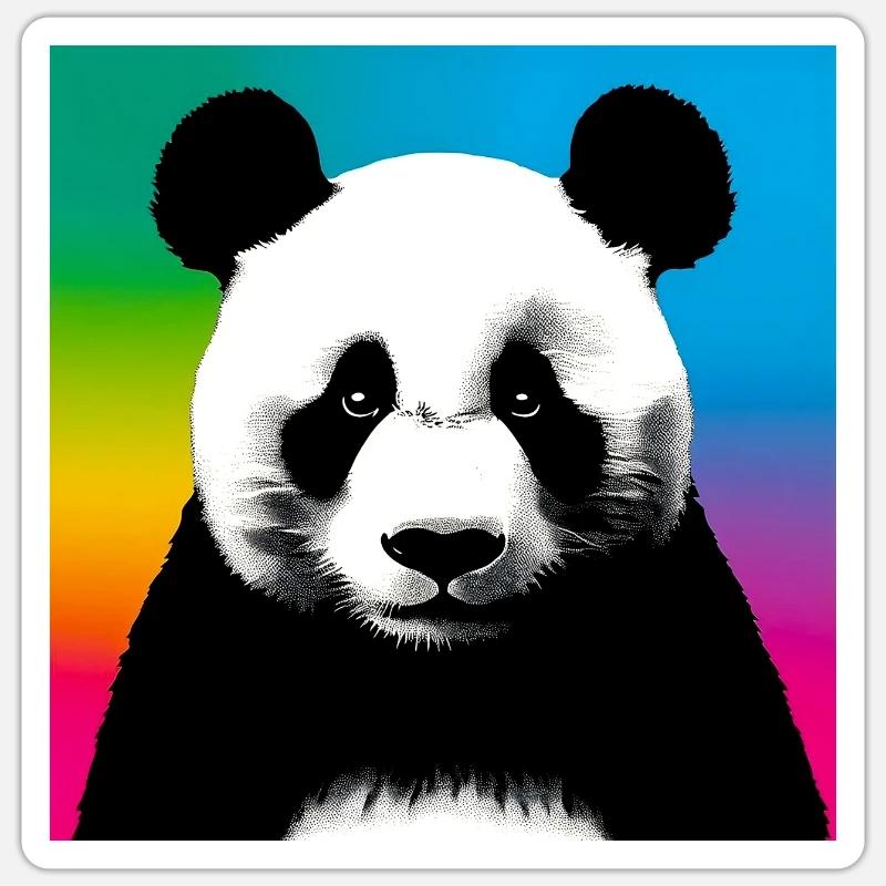 panda - Sticker size S (10 x 10 cm) - white matte