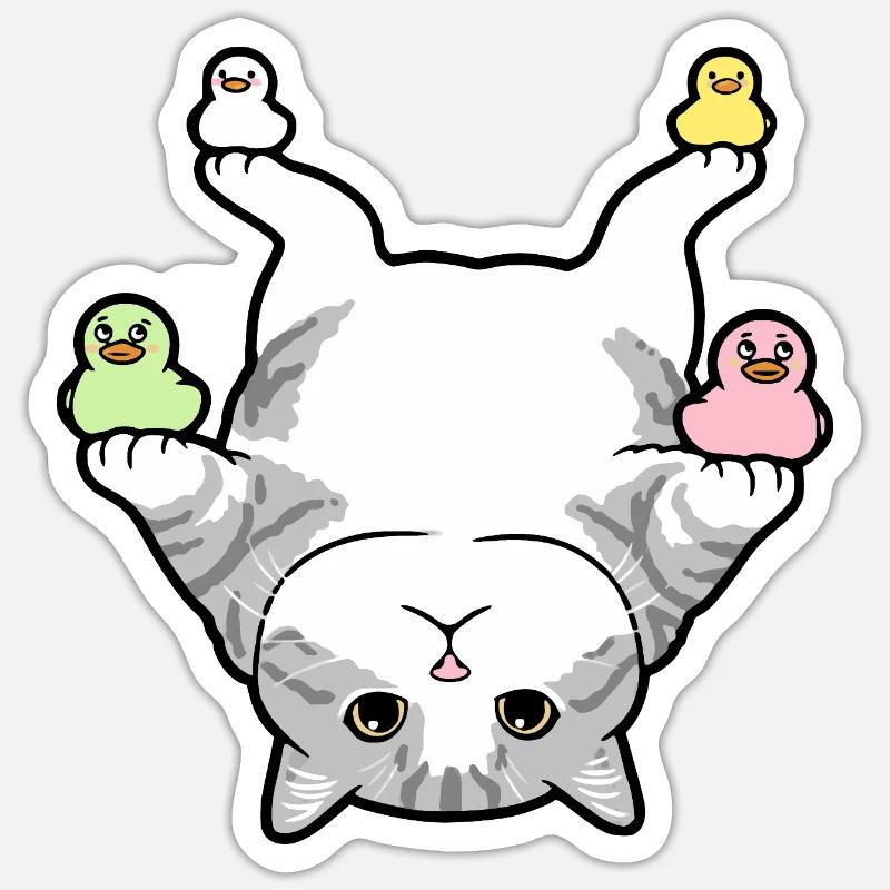 Zirkus Chatatouille - Sticker Größe S (10 x 10 cm) - Mattweiß