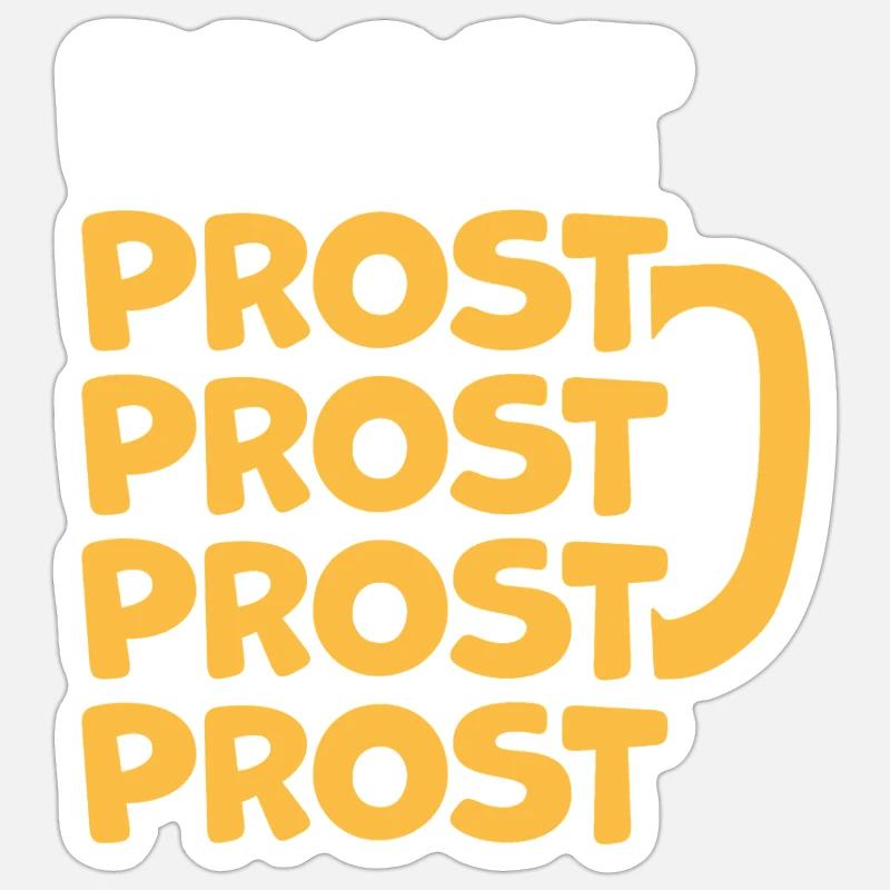 Prost - Sticker taille S (10 x 10 cm) - blanc mat