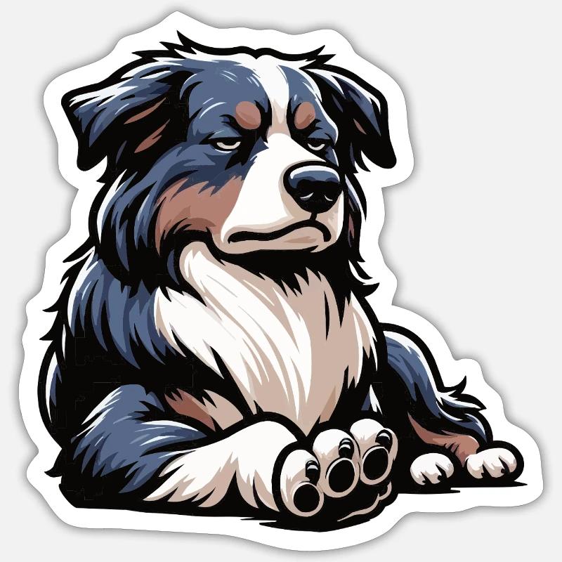 Australian Shepherd Aussie Aussiebesitzer Aussies Sticker Größe S (10 x 10 cm)