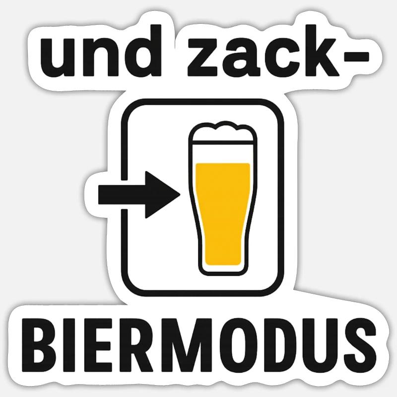 Biermodus Smartphone Design - Sticker Größe S (10 x 10 cm) - Mattweiß