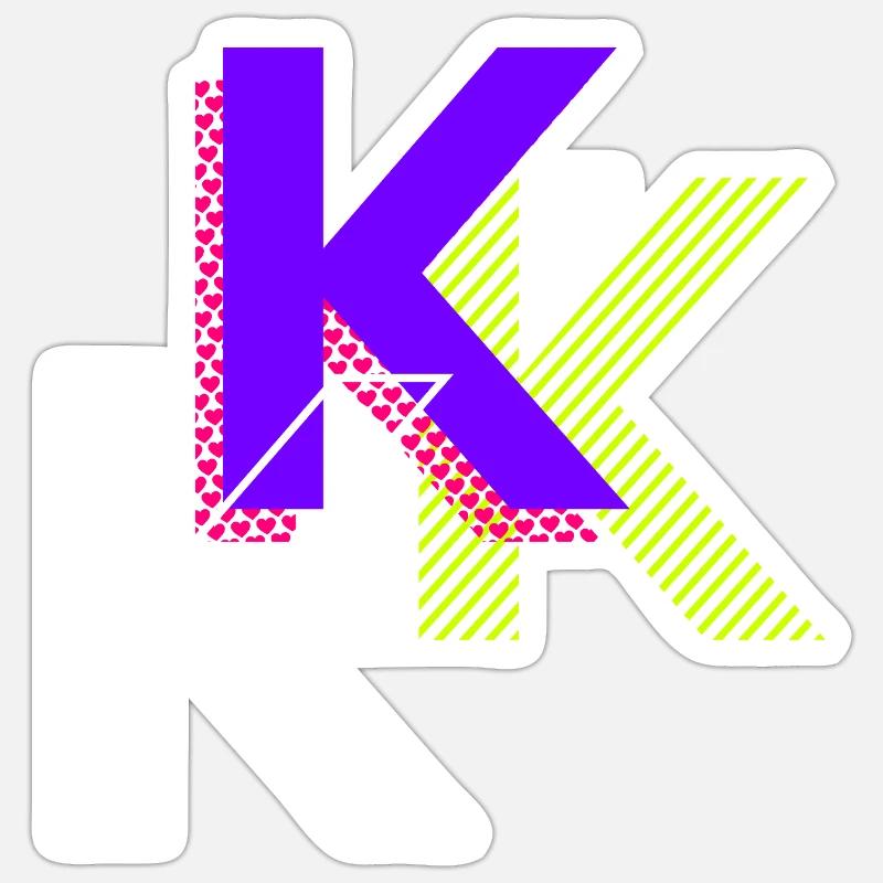 k - Conception de graffitis Sticker taille S (10 x 10 cm)