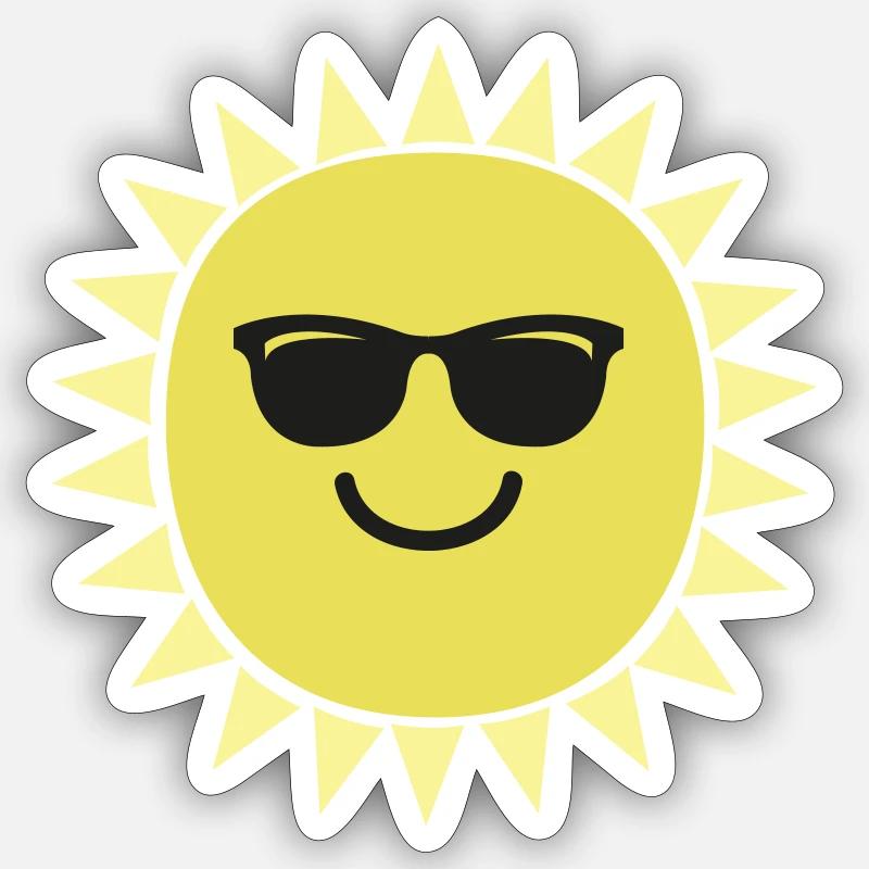 Sun Sunglasses Sticker size S (10 x 10 cm)