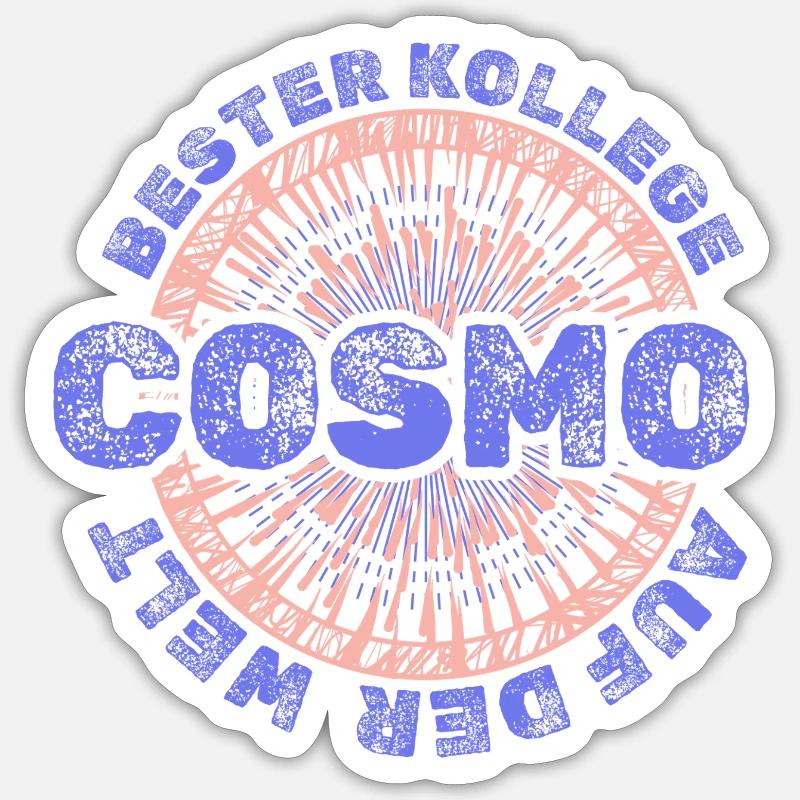 Cosmo as a given name - Sticker size S (10 x 10 cm) - white matte