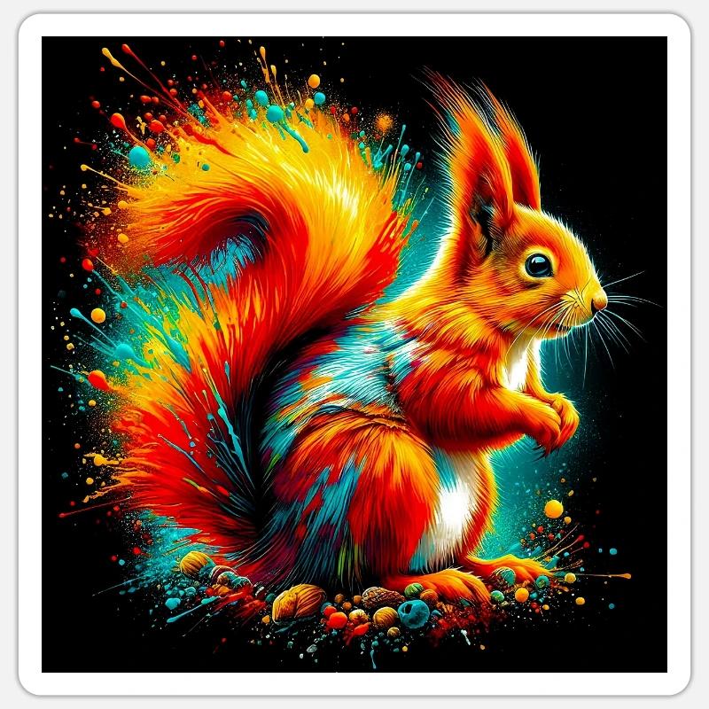 squirrel Sticker size S (10 x 10 cm)