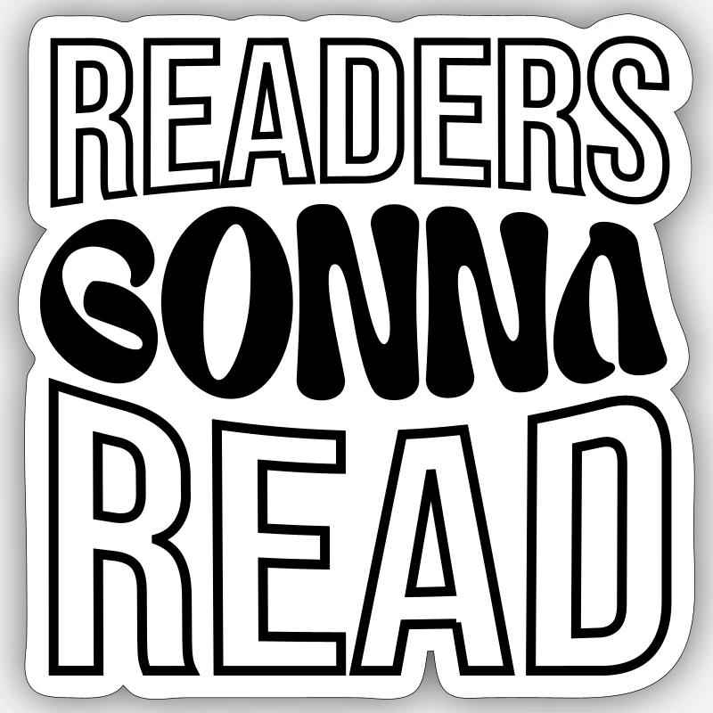 Leser, die lesen werden - Sticker Größe S (10 x 10 cm) - Mattweiß