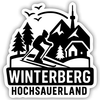 winterberg hochsauerland - Sticker Größe S (10 x 10 cm) - Mattweiß - Vorne