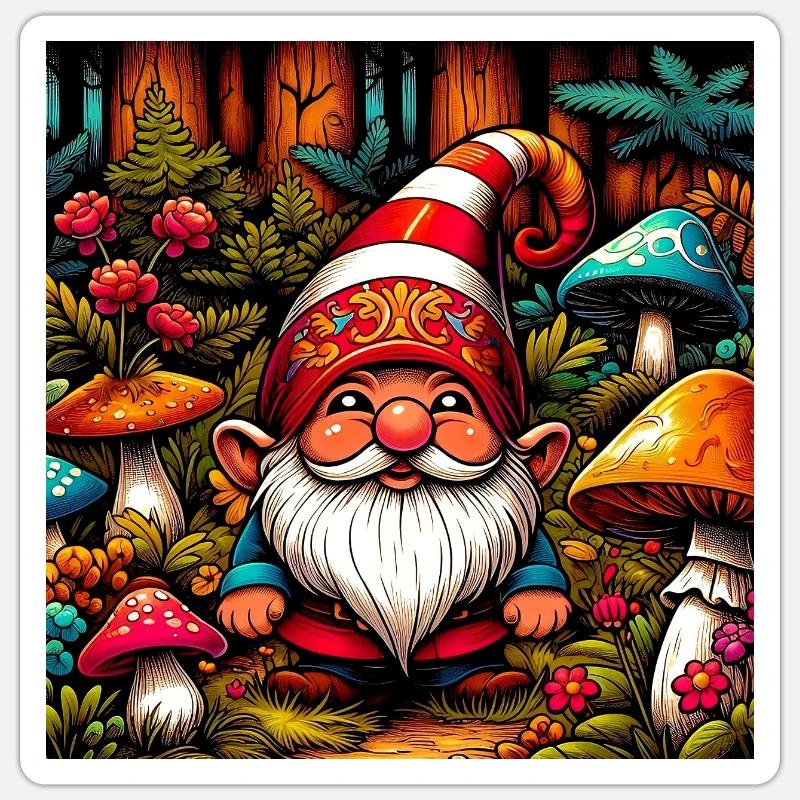 gnome Sticker size S (10 x 10 cm)