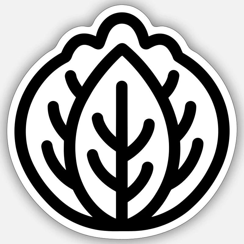 cabbage Sticker size S (10 x 10 cm)