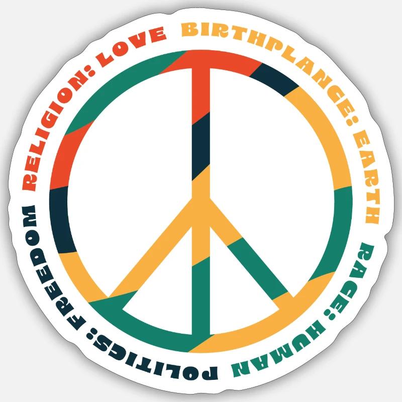 human rights - Sticker size S (10 x 10 cm) - white matte