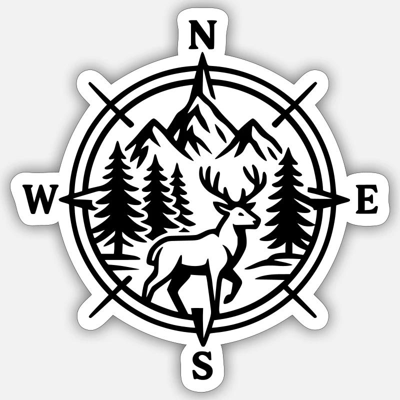 Nature - Sticker taille S (10 x 10 cm) - blanc mat