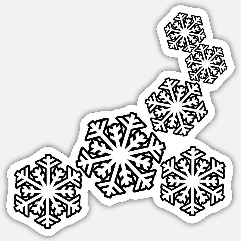 Flocons Sticker taille S (10 x 10 cm)