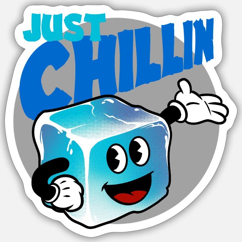 Just Chillin - Sticker size S (10 x 10 cm) - white matte