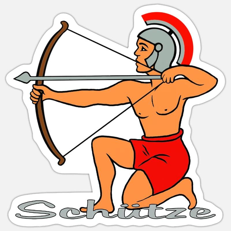 Zodiac sign Sagittarius - Sticker size S (10 x 10 cm) - white matte