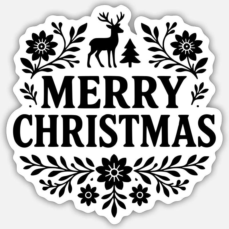Christmas - Sticker size S (10 x 10 cm) - white matte