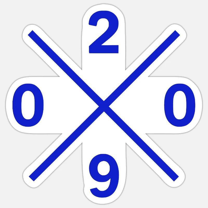 Dialling Code 0209 Gelsenkirchen Ruhrpott Merch - Sticker size S (10 x 10 cm) - white matte