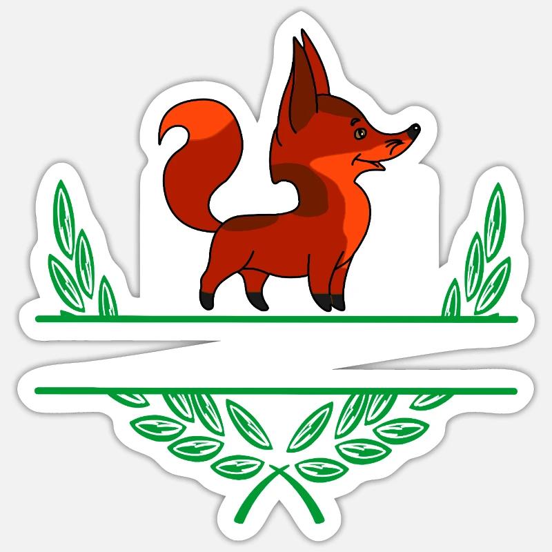 Fox with Namespace Sticker size S (10 x 10 cm)