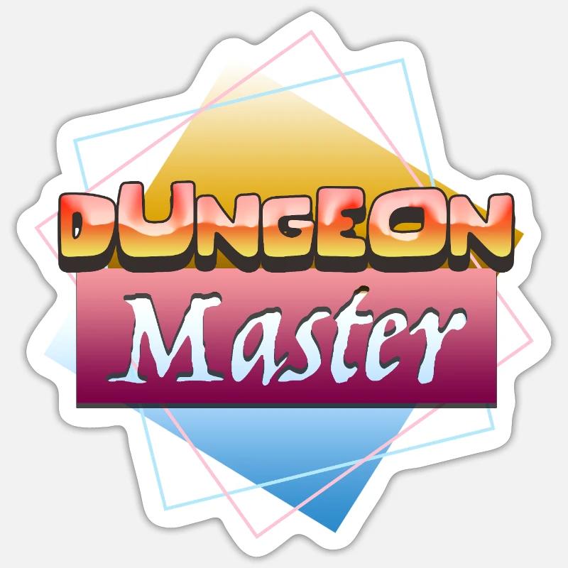 Retro Dungeon Masters Spieldesign-Meister Sticker Größe S (10 x 10 cm)