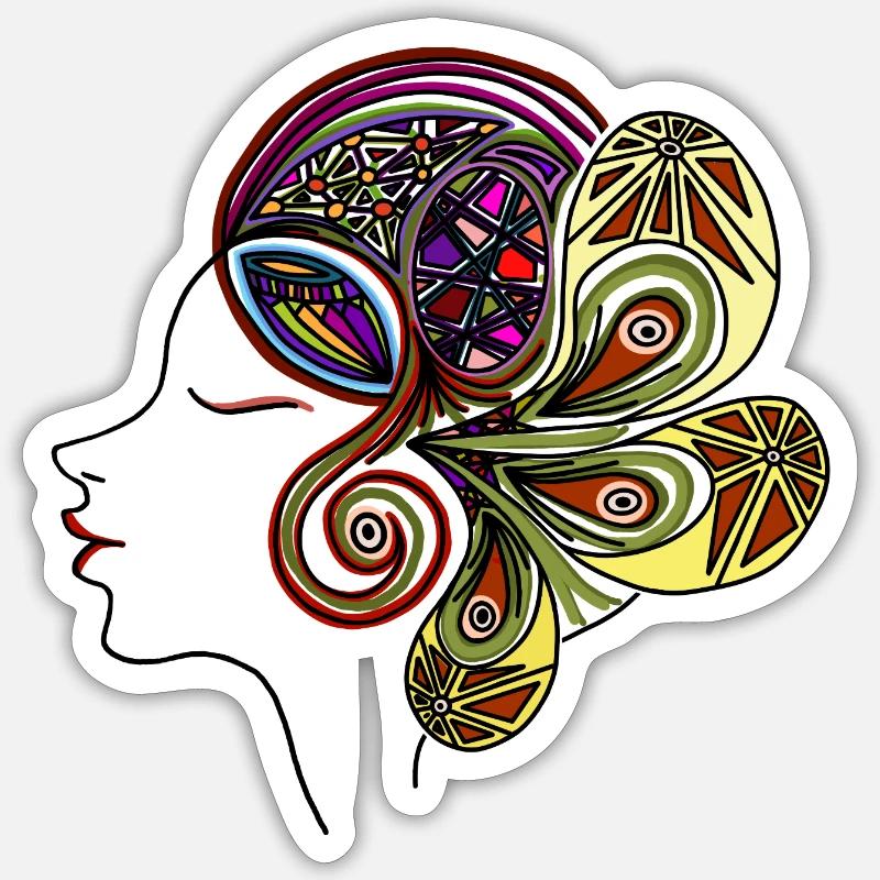 Profile - Sticker size S (10 x 10 cm) - white matte