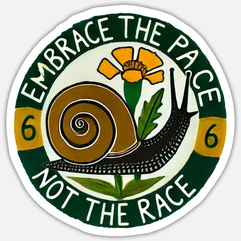 Umarme die langsame Schnecke Sticker Größe S (10 x 10 cm)